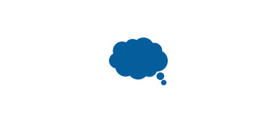 An illustration of a thought bubble.